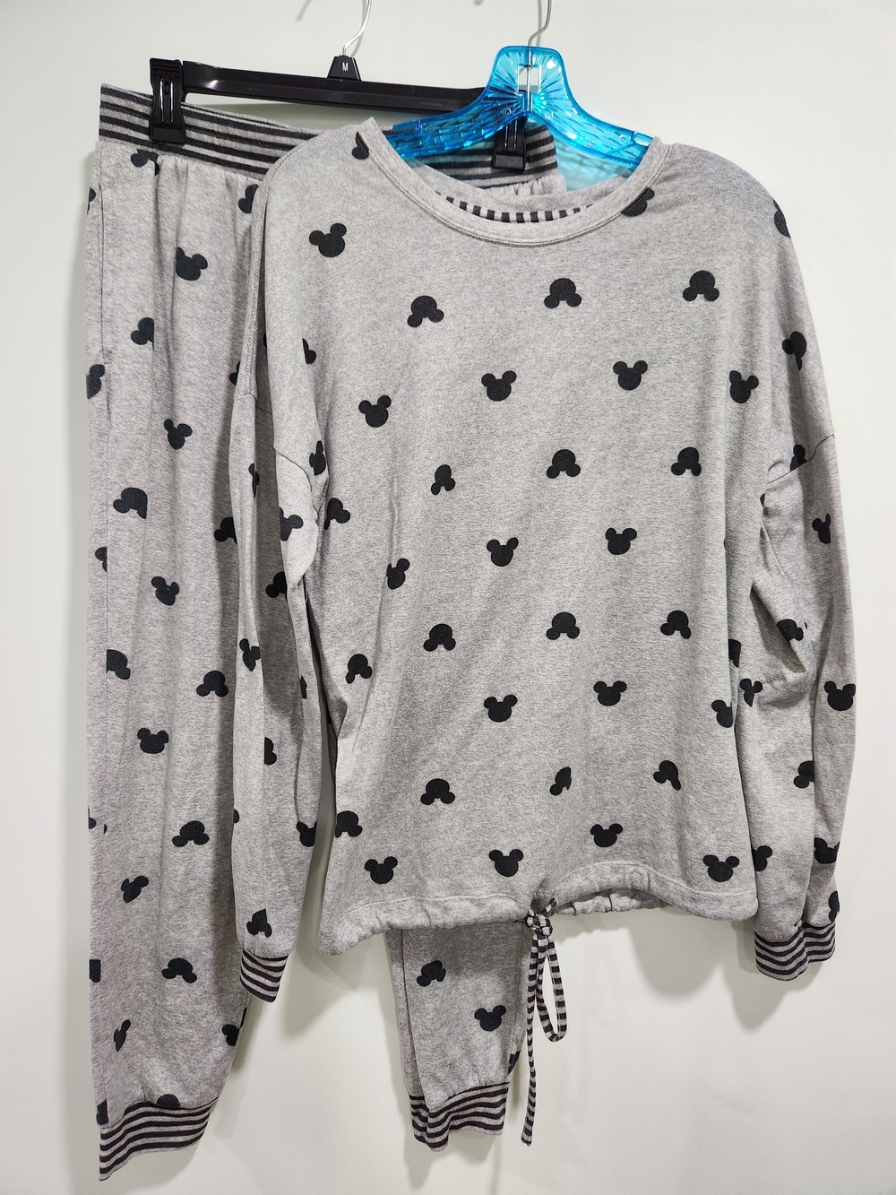 Disney Grey and Black Mickey Print Women's Pajama Set